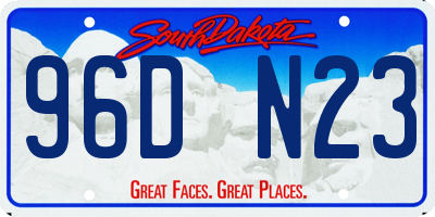 SD license plate 96DN23