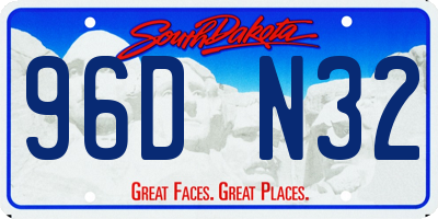 SD license plate 96DN32