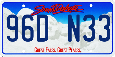 SD license plate 96DN33