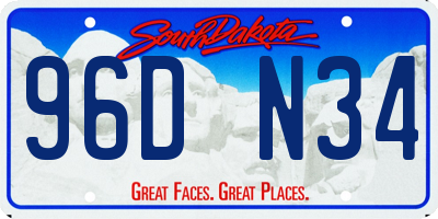 SD license plate 96DN34