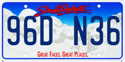 SD license plate 96DN36