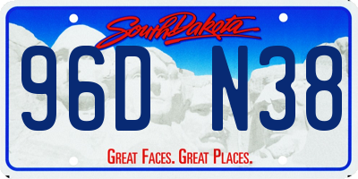 SD license plate 96DN38