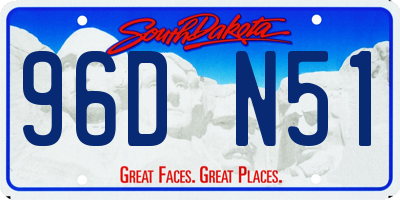SD license plate 96DN51