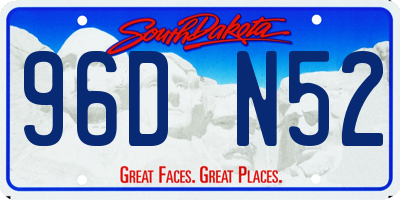 SD license plate 96DN52
