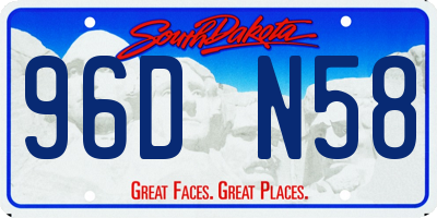SD license plate 96DN58