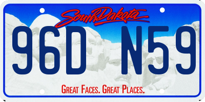 SD license plate 96DN59