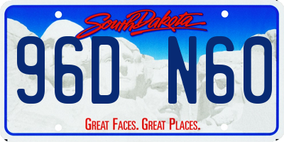 SD license plate 96DN60