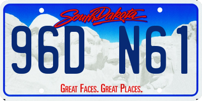 SD license plate 96DN61