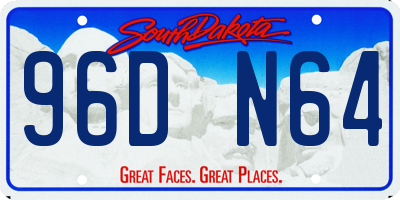 SD license plate 96DN64