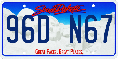 SD license plate 96DN67
