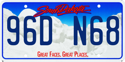 SD license plate 96DN68