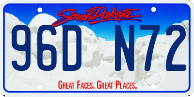 SD license plate 96DN72