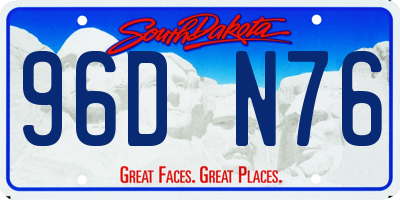 SD license plate 96DN76