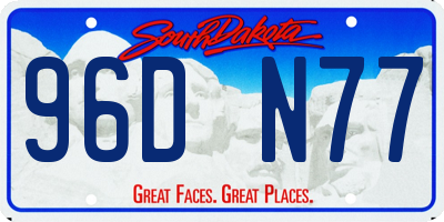 SD license plate 96DN77