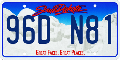 SD license plate 96DN81