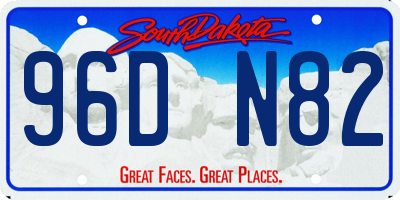 SD license plate 96DN82