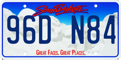 SD license plate 96DN84