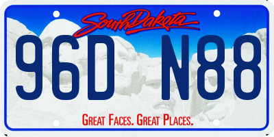 SD license plate 96DN88