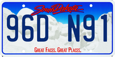 SD license plate 96DN91
