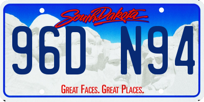 SD license plate 96DN94
