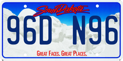 SD license plate 96DN96