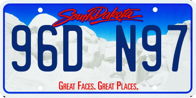 SD license plate 96DN97