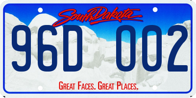 SD license plate 96DO02