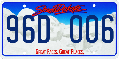 SD license plate 96DO06