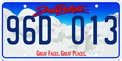 SD license plate 96DO13
