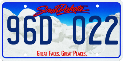SD license plate 96DO22