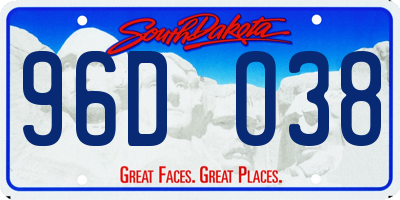 SD license plate 96DO38