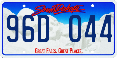 SD license plate 96DO44