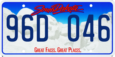 SD license plate 96DO46