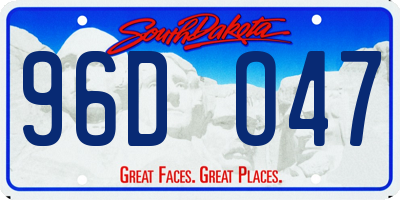 SD license plate 96DO47