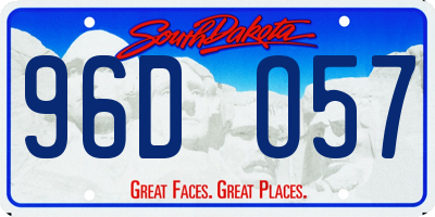 SD license plate 96DO57