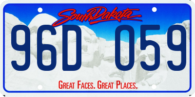 SD license plate 96DO59