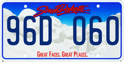 SD license plate 96DO60