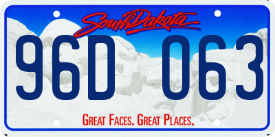 SD license plate 96DO63