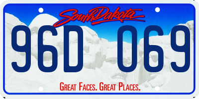 SD license plate 96DO69