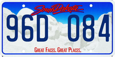 SD license plate 96DO84