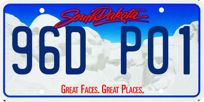 SD license plate 96DP01