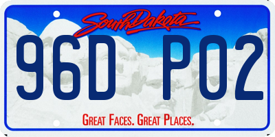 SD license plate 96DP02