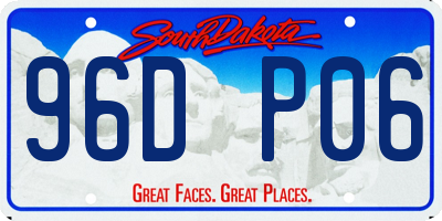 SD license plate 96DP06