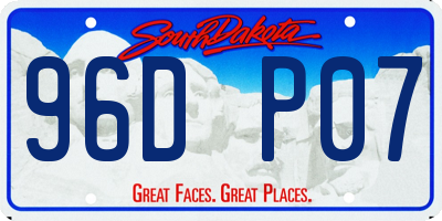 SD license plate 96DP07