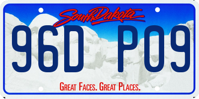 SD license plate 96DP09