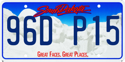 SD license plate 96DP15