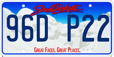 SD license plate 96DP22
