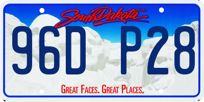 SD license plate 96DP28