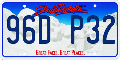 SD license plate 96DP32