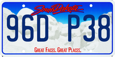 SD license plate 96DP38